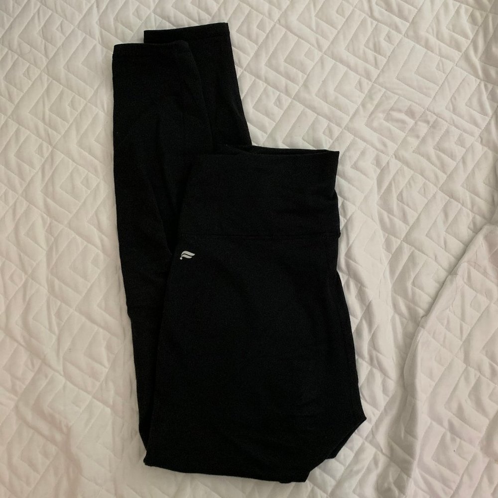 black full length fabletic leggings